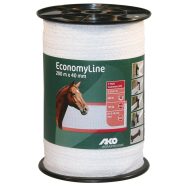   AKO Economyline villanypásztor szalag - fehér, 200 m x 40 mm, 5,5 ohm/m, 130 kg 