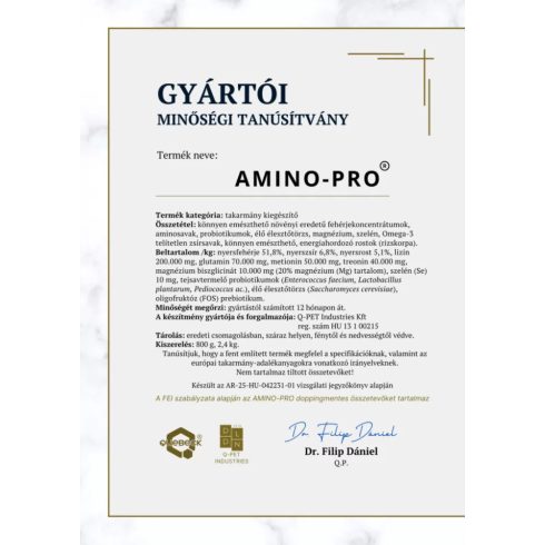 AMINO-PRO – izomépítő, izomregeneráló, 2400 gramm
